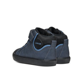 GEOX B GISLI ΠΑΙΔΙΚΑ SNEAKERS HIGHT ΜΕ ΣΚΡΑΤΣ NAVY ΜΠΛΕ  B461NC0MEFUC0693  